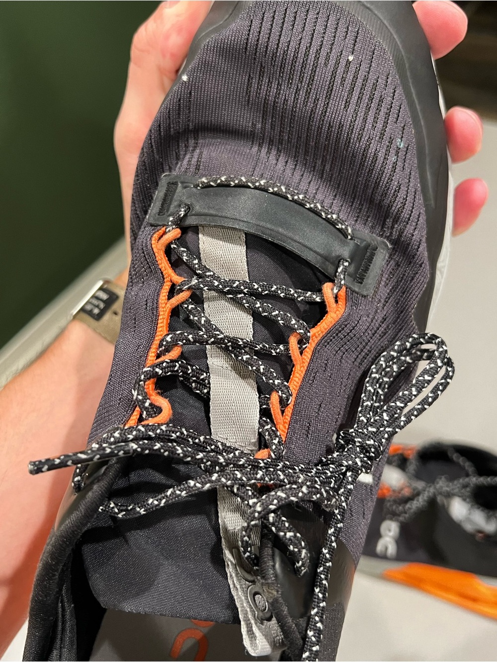 On Cloud Men's Black & Orange Running Shoes - Picture 12 of 13